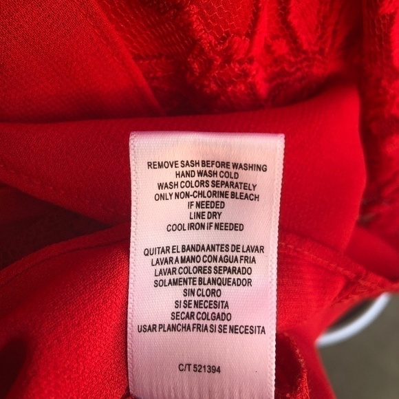 Julian Taylor NY Red Sheer & Lace Dress - Picture 6 of 6